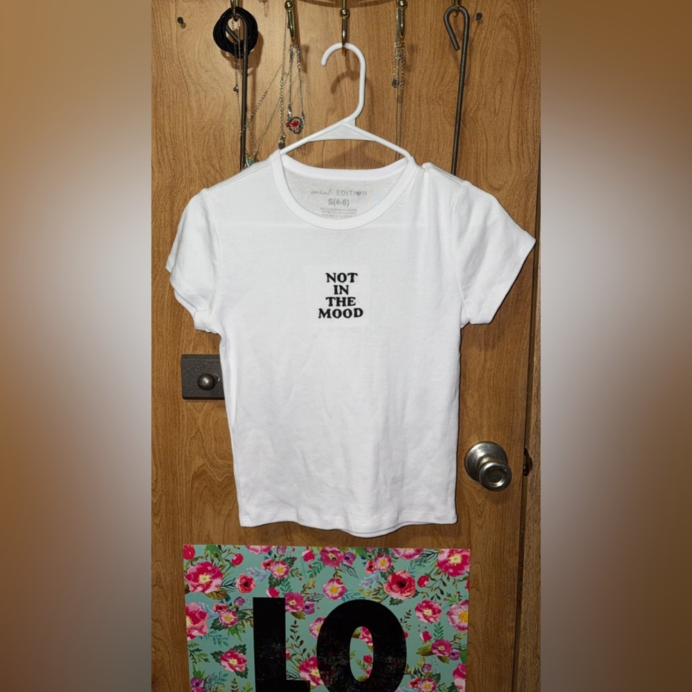 White 'Not In The Mood' Graphic Tee